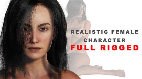 D Model D Realistic Female Character Model Naked Vr Ar Low Poly Cgtrader