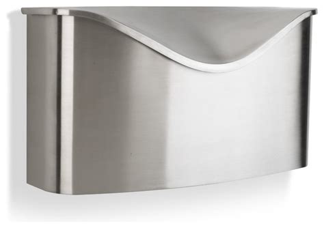 Umbra Postino Wall Mount Mailbox Stainless Steel Modern Letter