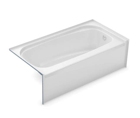 Tof Afr Acrylx Alcove Right Hand Drain Bathtub In White Bath