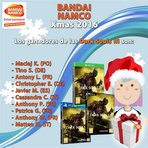 Bandai Namco España on Twitter Aquí tenéis a los ganadores de