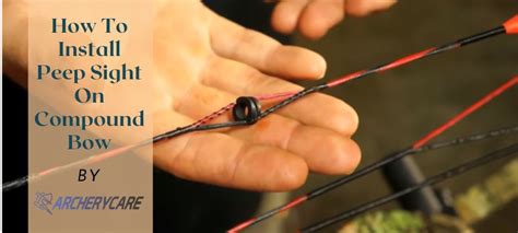 how to install a peep sight on a compound bow