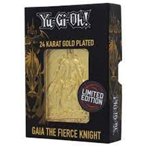 Yu Gi Oh 24K Gold Plated Collectible Gaia The Fierce Knight 24k