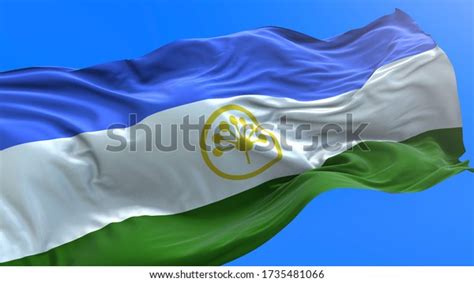 Bashkortostan Flag D Realistic Waving Flag Stock Illustration