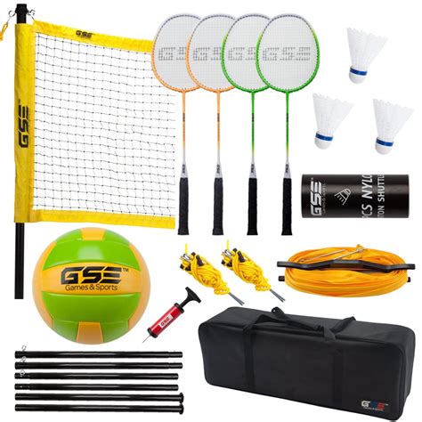 Buy GSE Games Sports Expert Portable Badminton Volleyball Combo Set