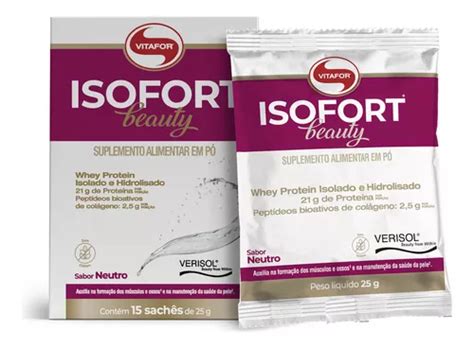 Isofort Beauty 15 Sachês 25g Neutro Vitafor MercadoLivre