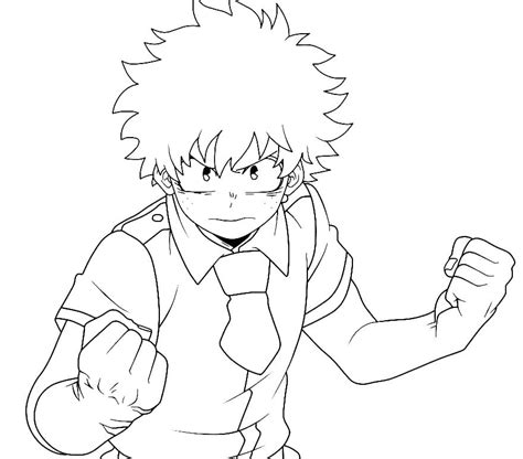 Izuku Midoriya Deku Coloring Pages Free Printable Coloring Pages