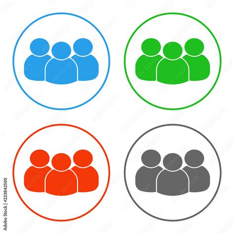 Group Of People Multiplayer Symbol Vector Icon Stock Vector Adobe