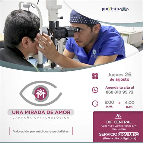 Invita DIF Matamoros sumarse a la campaña oftalmológica Una Mirada de