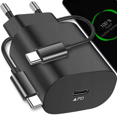 ULTRA SZYBKA ŁADOWARKA DO TELEFONU SAMSUNG KOSTKA 45W KABEL USB C 1M