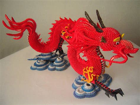 3d Origami Dragon With Stand By Cpcentral On Deviantart