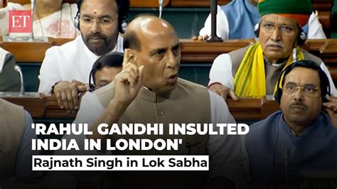 Rahul Gandhi Insulted India In London Should Apologise Rajnath