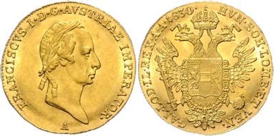 Franz I Gold M Nzen Medaillen Und Papiergeld Erzielter