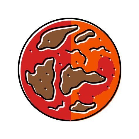 red planet mars planet color icon vector illustration 35274445 Vector ...