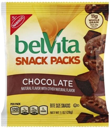 BelVita Snack Packs, Chocolate - 1 oz, Nutrition Information | Innit