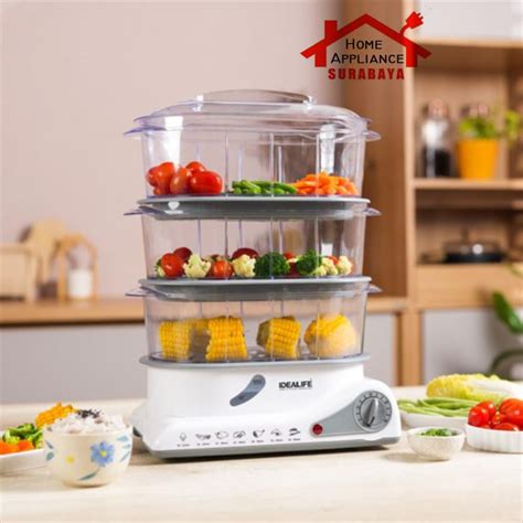 Jual Idealife Electric Food Steamer Layer Pengukus Penghangat