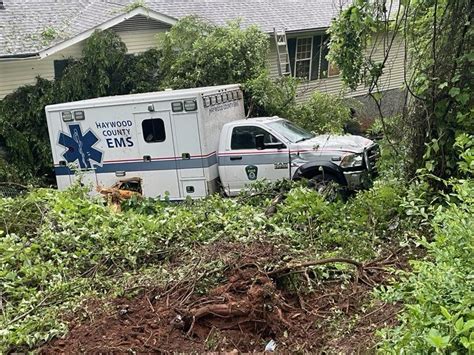 Haywood County Nc Ambulance Rolls Down Embankment Responding To Call