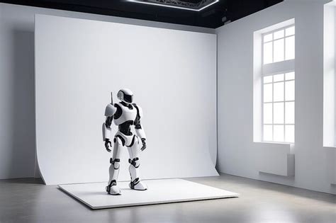 Premium Photo | Tech Conference Robotic Art Installation Mockup