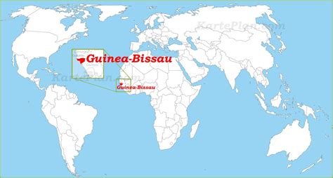 Guinea Bissau Auf Der Weltkarte