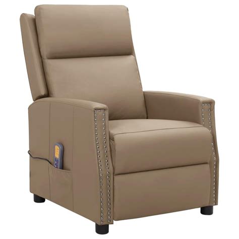 Fauteuil De Massage Inclinable Cappuccino Similicuir Leroy Merlin