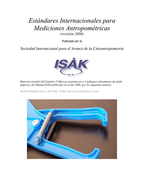 Isak Estandares Internacionales Para Mediciones Antropometricas