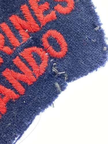 WW2 British Army Embroidered Royal Marines Commando Shoulder Title