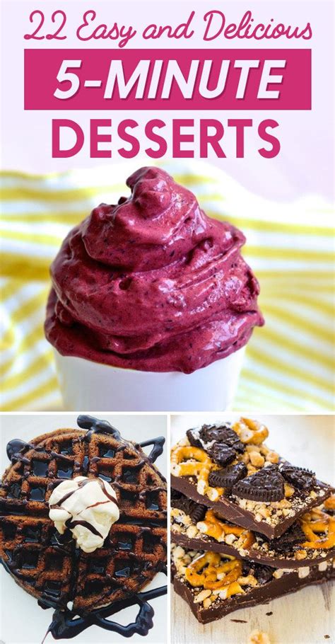 22 Desserts You Can Make In Five Minutes Desserts Quick Desserts