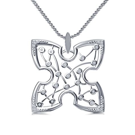 Latest Cad Model D Cad Design Pendant Set For Women Skyfall Jewelry