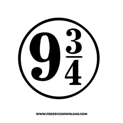 Platform 9 34 Svg And Png Harry Potter Cut Files Free Svg Download