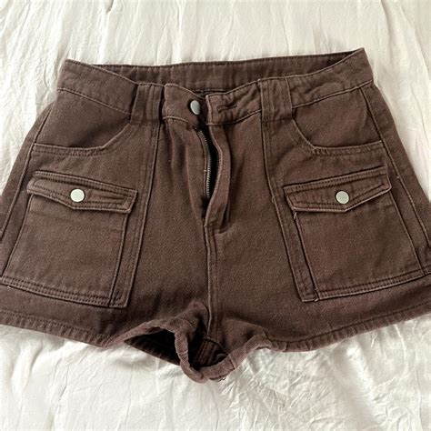 Cute Cargo Brown Shorts Size L Depop