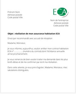 La résiliation d un contrat logement ECA