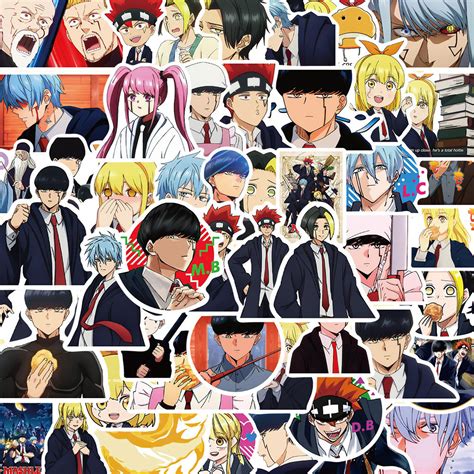 50 Pcs Mashle Magic And Muscles Japan Anime Waterproof PVC Stickers