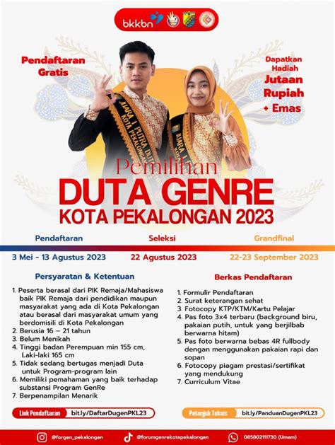 perpanjangan pendaftaran pemilihan duta genre kota pekalongan