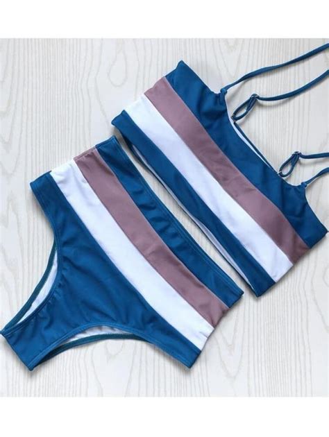Sexy Swimwear Stripes Bikini Set Swimsuit On Luulla