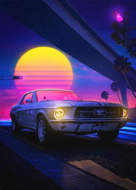 Synthwave Retro Shift, an art print by Neon Rush | Synthwave, Retro ...