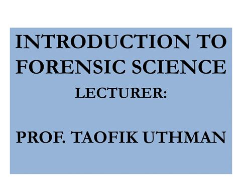 1introduction Forensic Sciencepptx