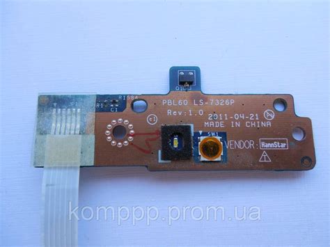Плата Кнопка Включения для Ноутбука Asus K53BY K53U X53 A53 PBL60 ...