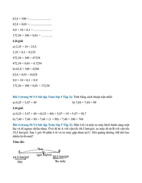 Vở Bài Tập Toán Lớp 5 Tập 2 Trang 93 94 Bài 153 Phép Nhân