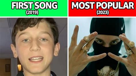 RAPPERS FIRST SONG VS THEIR MOST POPULAR SONG 2023 EDITION YouTube