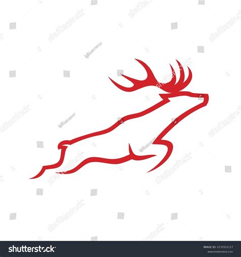 Deer Jumping Running Vector Illustration Stock Vector Royalty Free 2132551117 Shutterstock