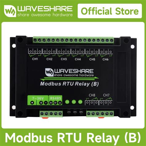 Waveshare Industrial Modbus Rtu Ch Relay Module B With Rs