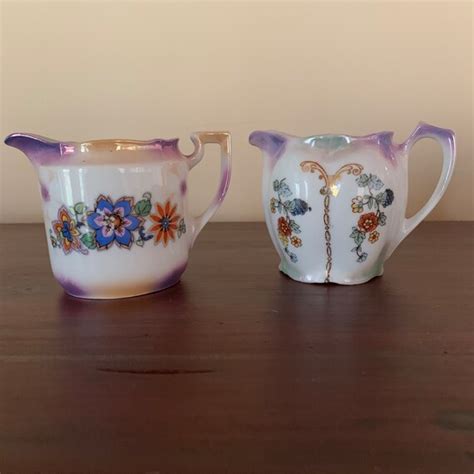 2 German Lustreware Creamers Etsy