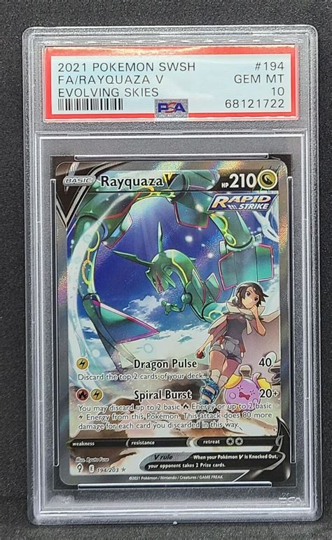 Mavin Pokemon Evolving Skies Rayquaza V Full Alt Art Ultra Rare 194