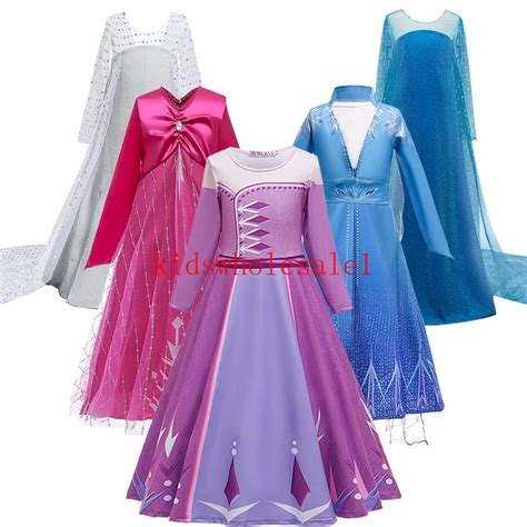 Rapunzel Dress For Girls Cinderella Belle Dress Up Fantasy Children