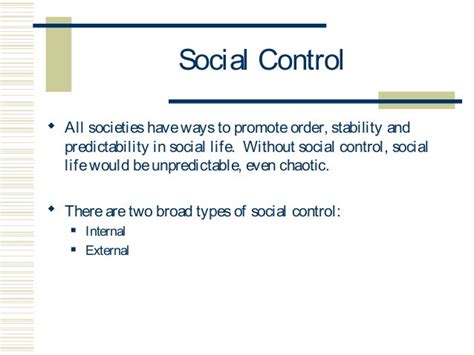 Social Control