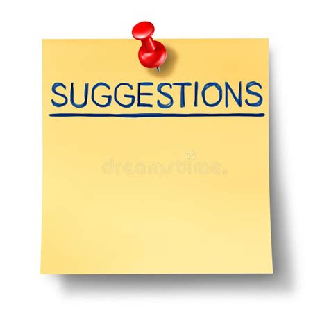 suggestions list  yellow office note stock illustration