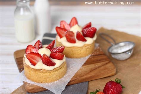 Strawberry And Cream Tarts Butter Baking