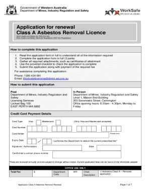 Fillable Online Application For Asbestos Removal Licence Fax Email