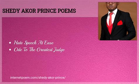 Shedy Akor Prince Poems