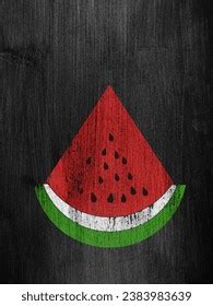 Sliced Watermelon Symbol Palestine Flag Stock Illustration 2383983639 ...