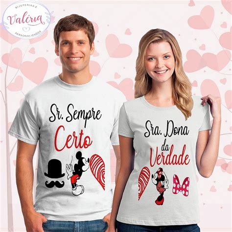 Kit De Camisetas Dia Dos Namorados Elo Produtos Especiais